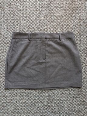 Wayf Brown Houndstooth Mini Skirt NWT Size Small